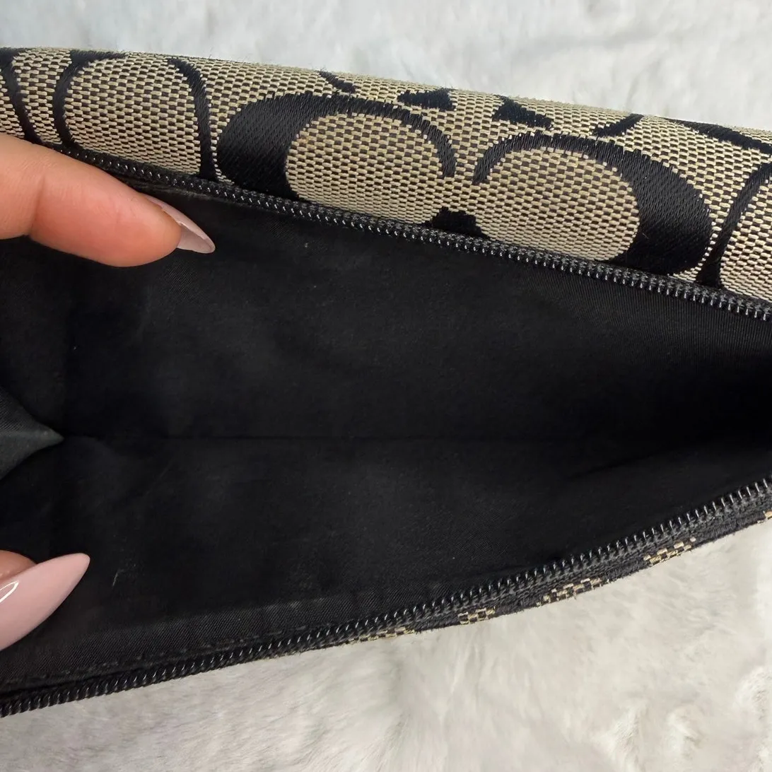 Coach  Black Signature Canvas Wallet - Image 7