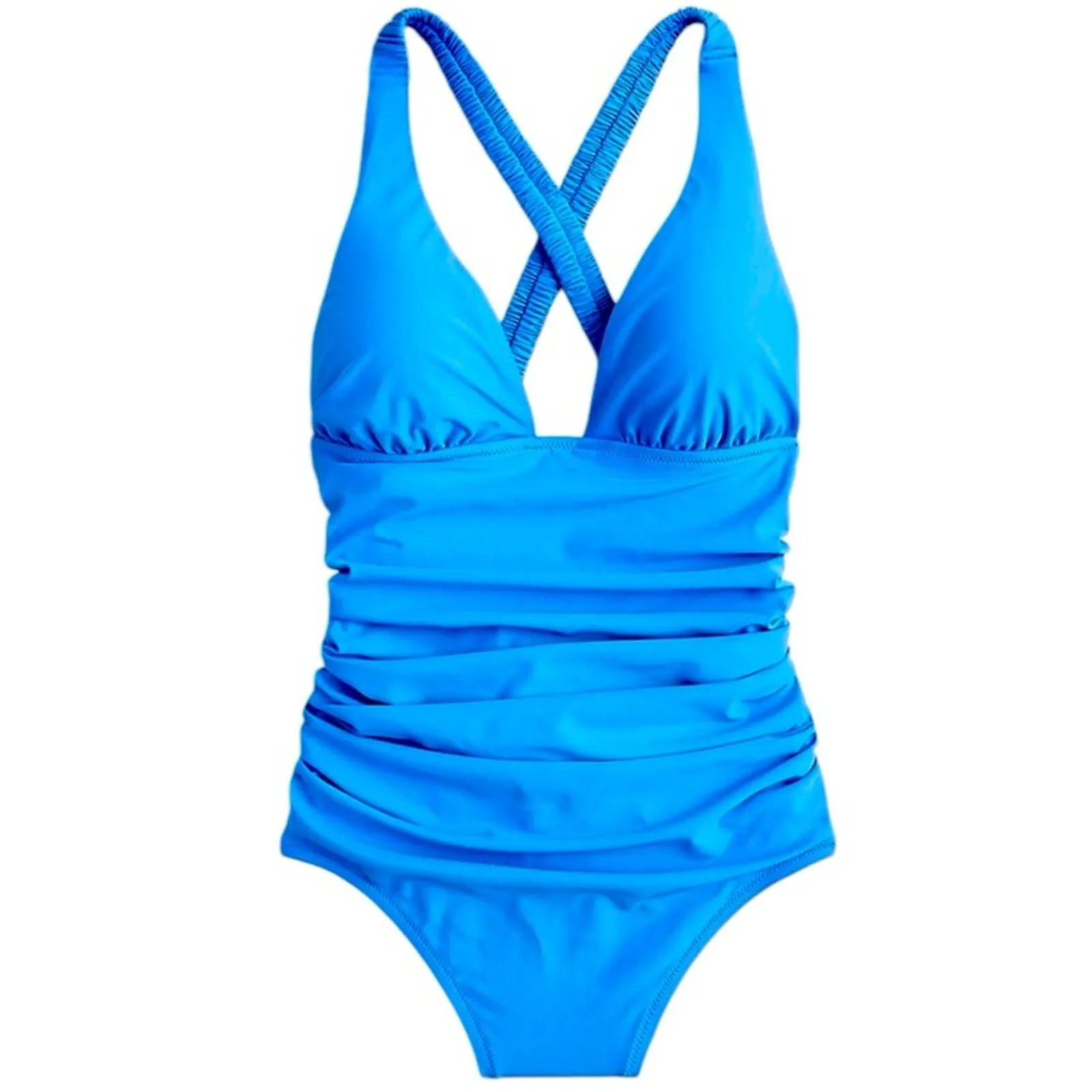 J.Crew Scrunchie Strap One-Piece Swimsuit Blue NWT Size 0 Flattering Fit - Image 10