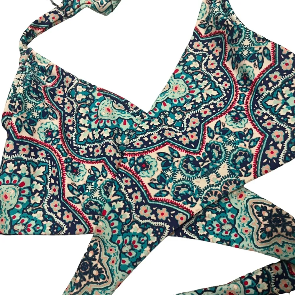 Athleta Monaco Bra Cup Wrap Bikini Underwire Halter, Sz 34D/DD - Image 5