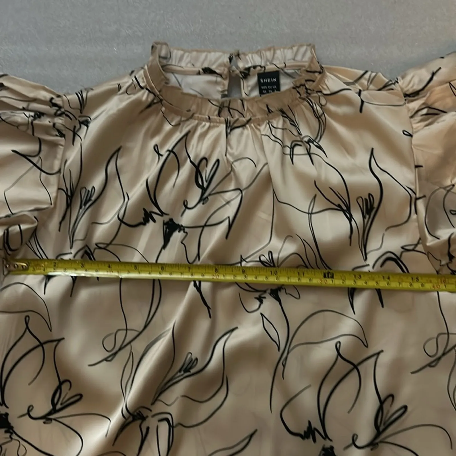 SHEIN BIZwear Floral Print Multicolor Top XS Corporate Siren Coquette Girl Print - Image 8