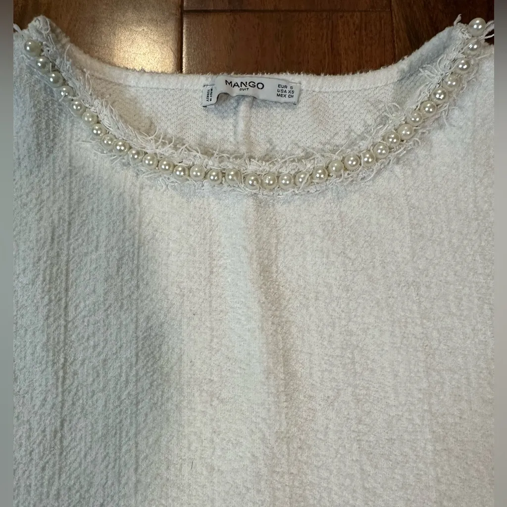 Mango Sweater with Pearl Neck Detail - Image 2