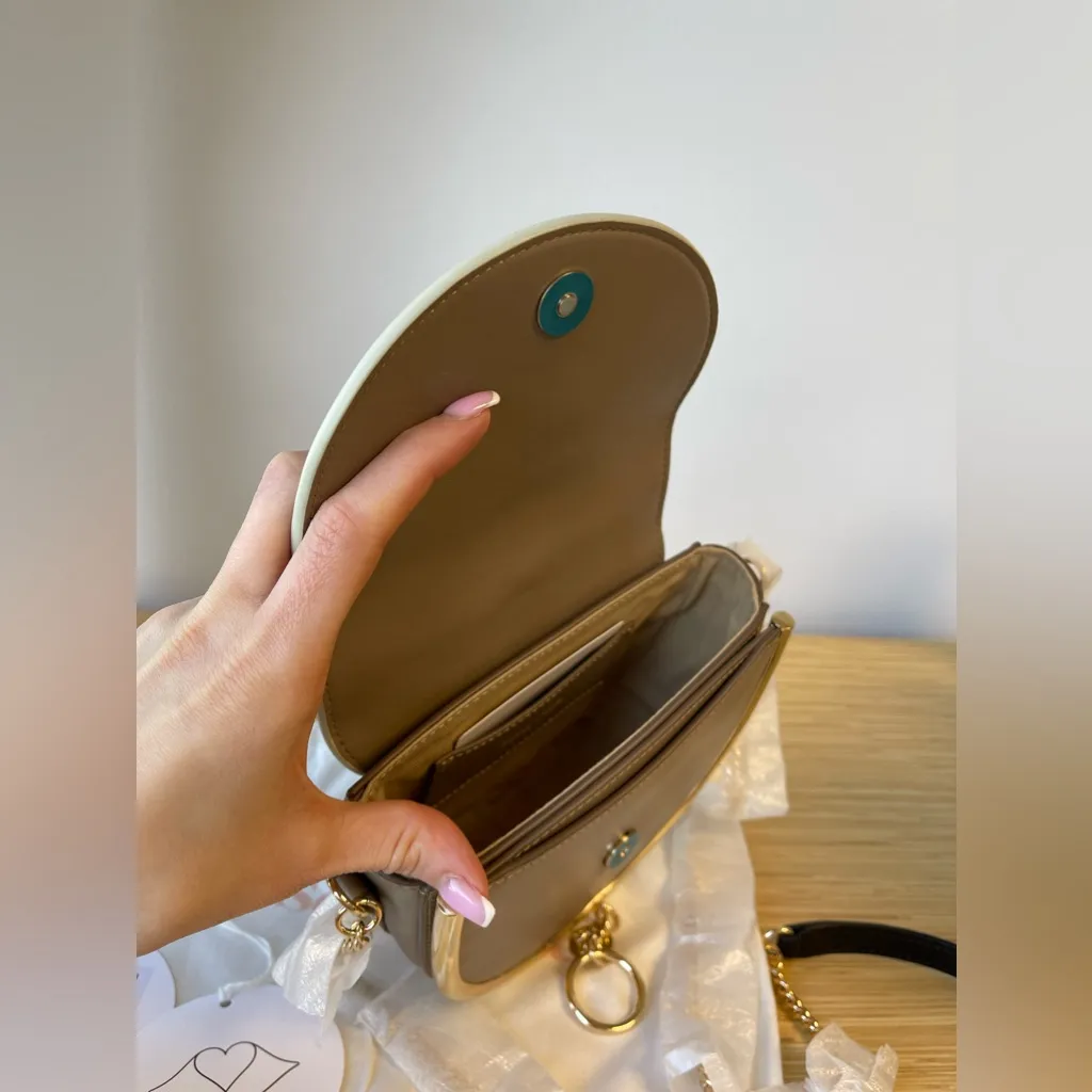 See By Chloe Mara Evening Motty grey Smooth Leather Saddle Bag - Image 8