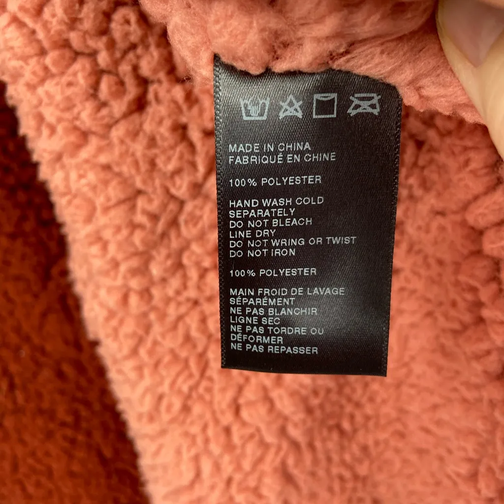 Silence + Noise Fleece, Mob‎ Wife teddy jacket with hood, oversized XS - Image 8