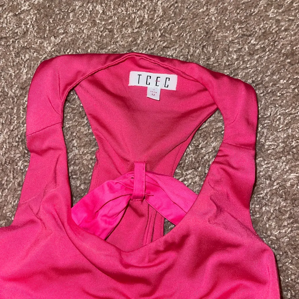 TCEC  Vibrant Pink Sleeveless Bodysuit with Removable Bow (Never Worn!) - Image 7