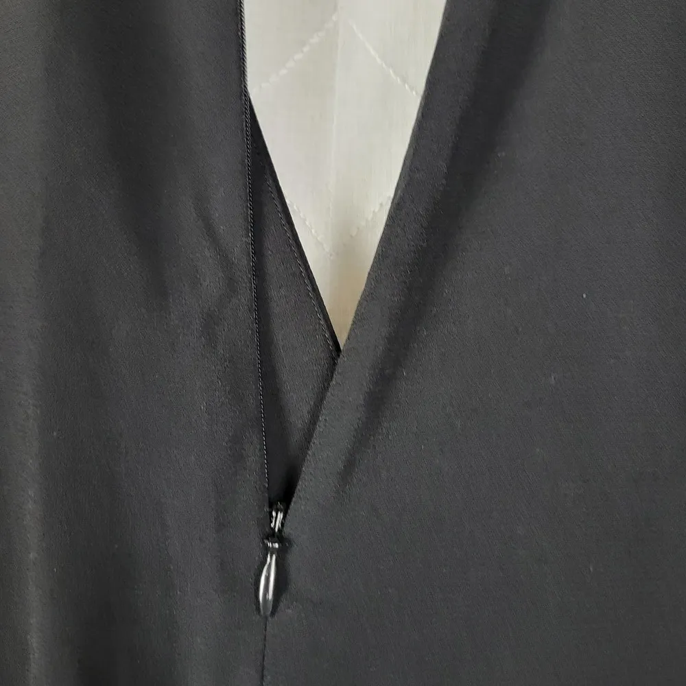 Cabi Casey Limited Edition Womens Jumpsuit Sz M Black Faux Wrap Business Casual - Image 10