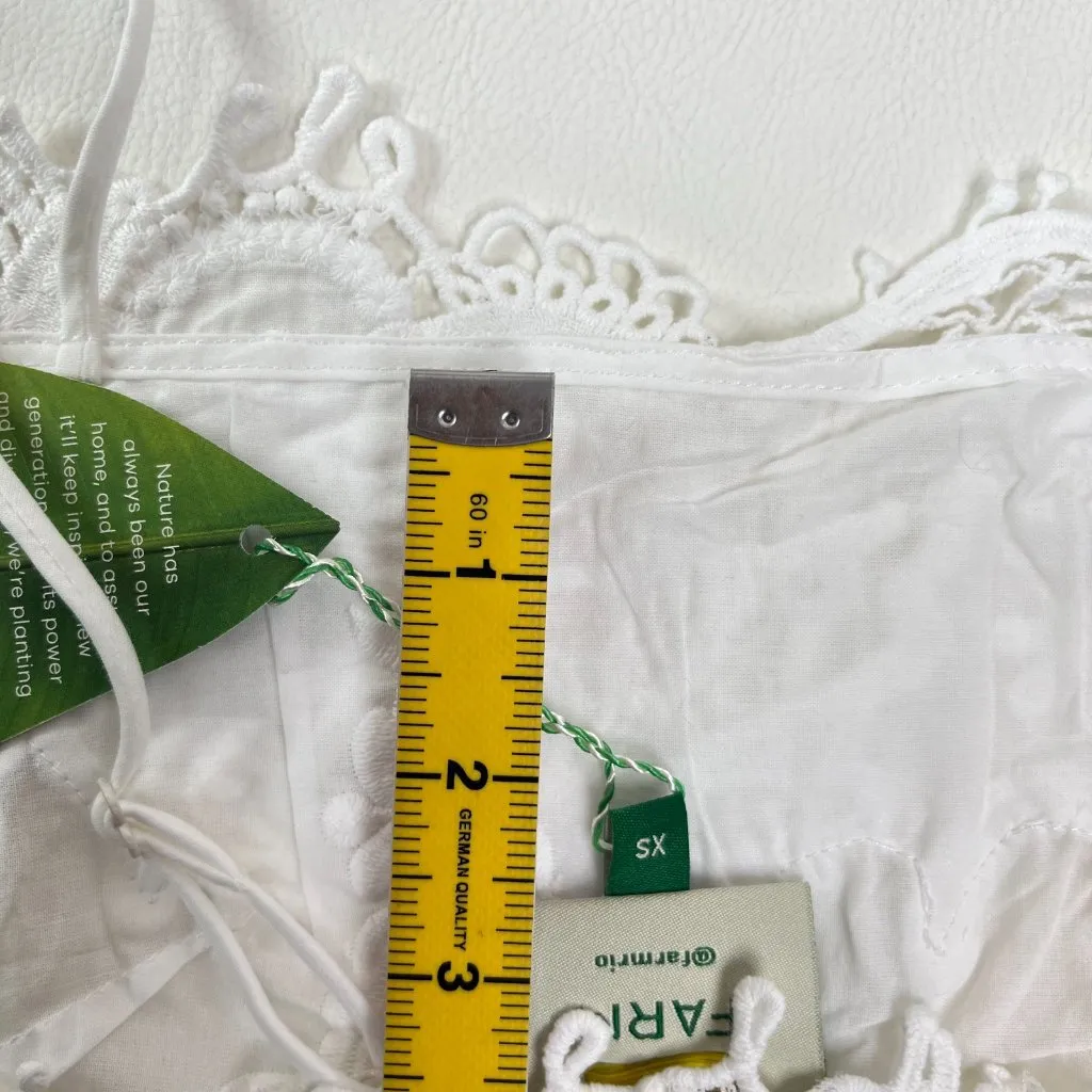NWT Farm Rio Off-White Sleeveless Lace Embroidered Floral Tank Top Size XS - Image 11