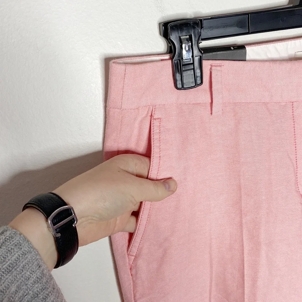 J Crew Factory city fit low rise skimmer pant in Oxford cotton size 8 White - Image 6