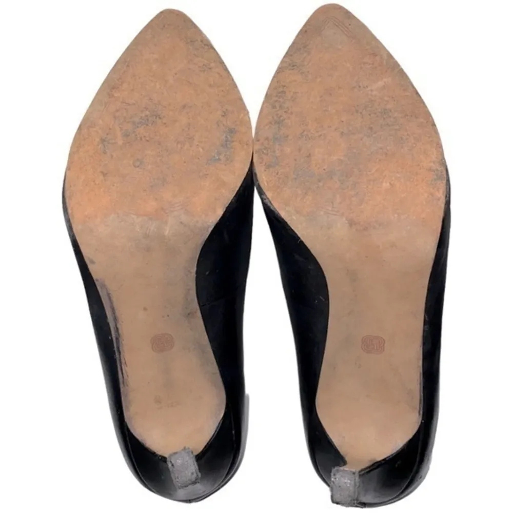 Elliott Lucca Women’s Size 8 Black Leather Catalina Pointy Toe Pumps Heels - Image 10