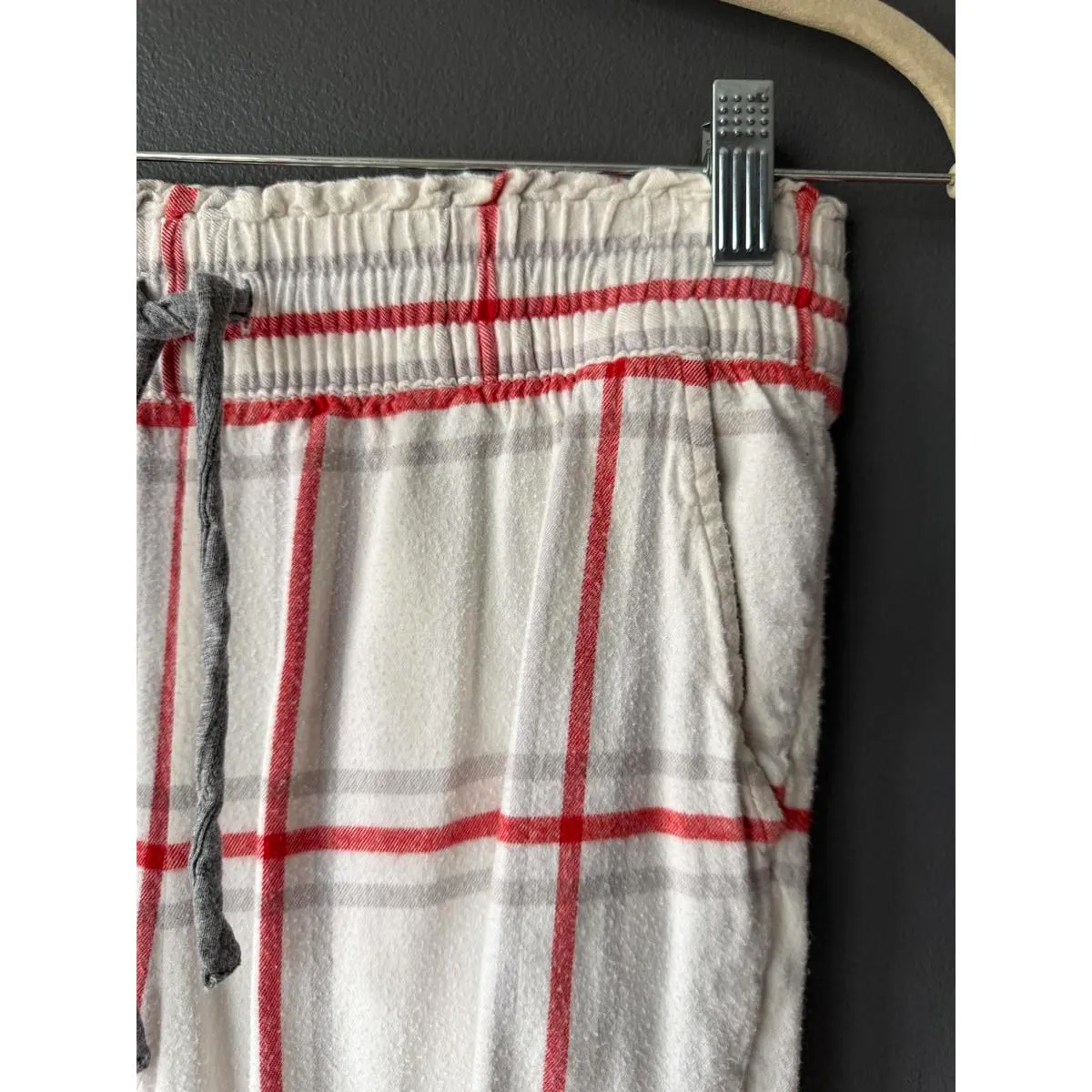 Aerie Women's Plaid Flannel PJ Pants with Drawstring - Image 4