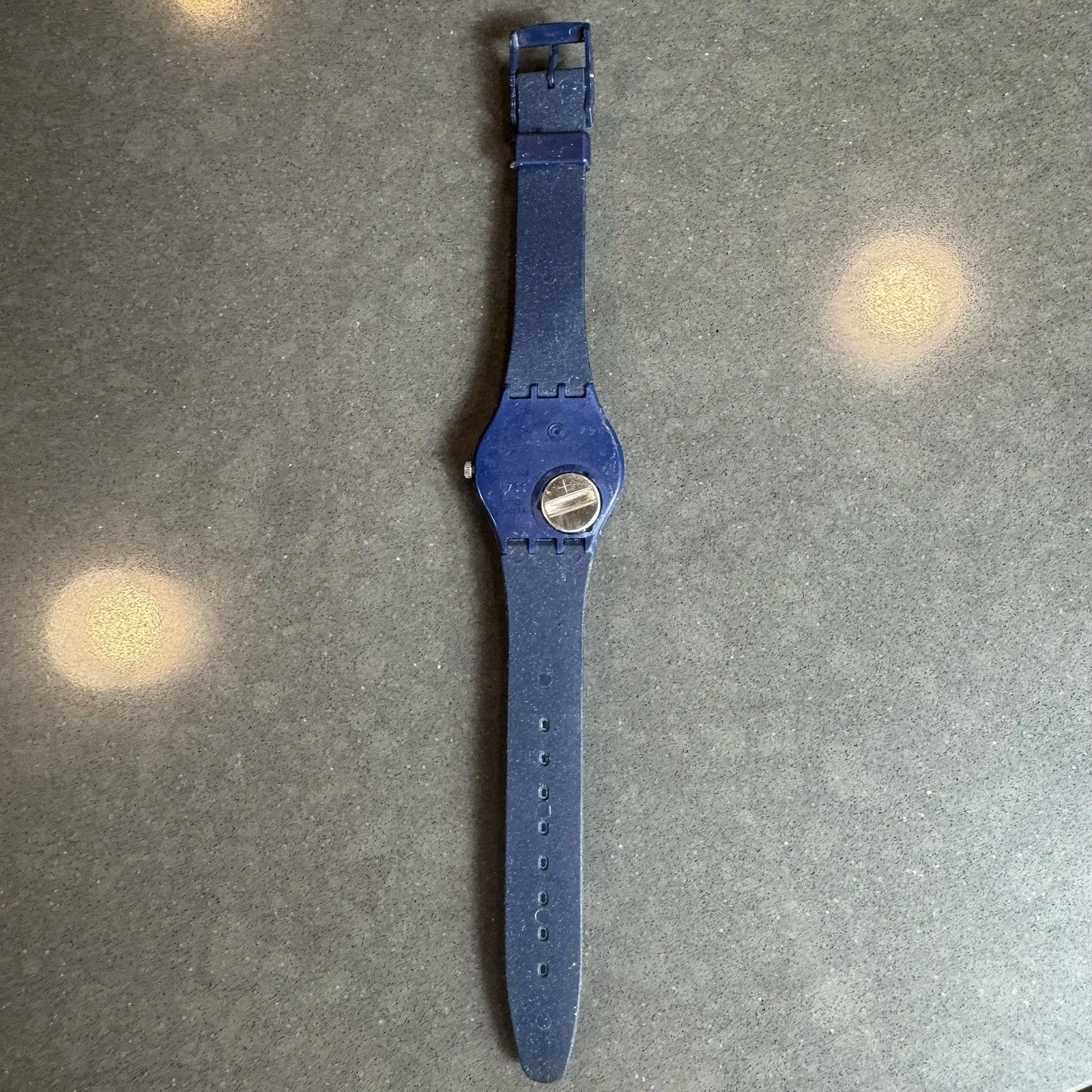 Swatch Watch Just Blue GN715 Blue Sparkling 34mm 2001 Glitter Y2K - Image 3