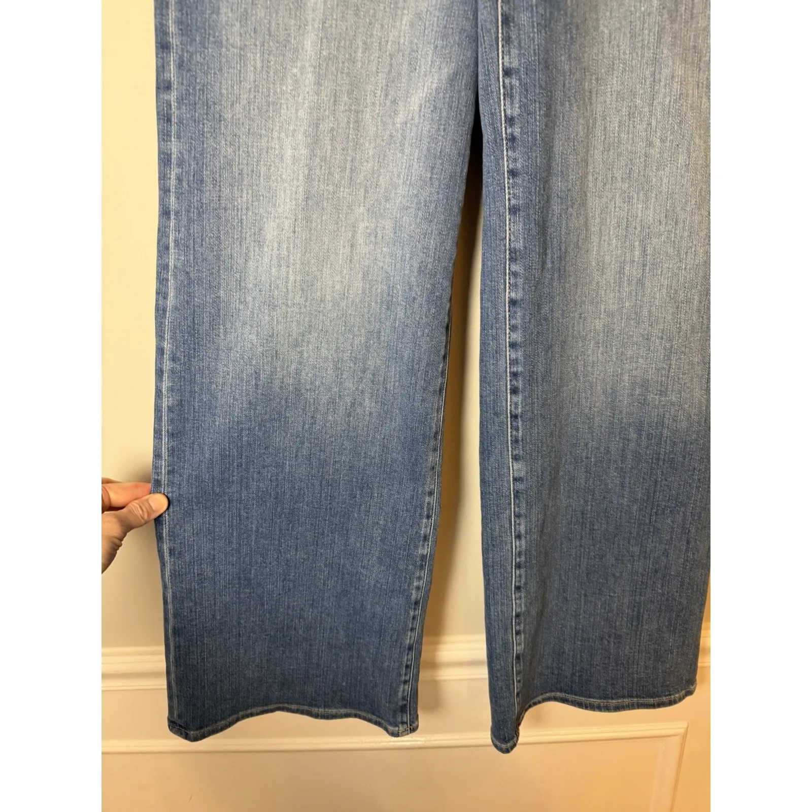 Frame Le Slim Palazzo High Rise Wide Leg Jean Drizzle Sz 26 NWT $268 NWT - Image 6