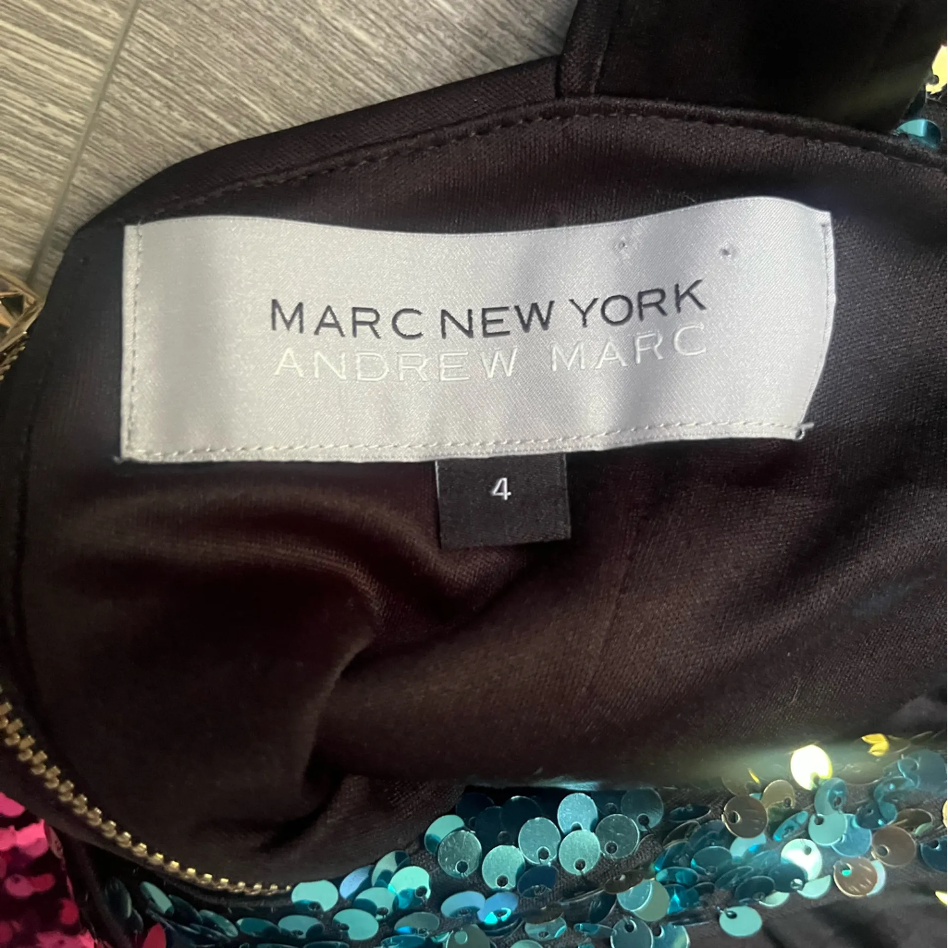 Marc New York Rainbow Sweetheart Bodycon Sequin Sleeveless Fitted Dress Size 4 - Image 3