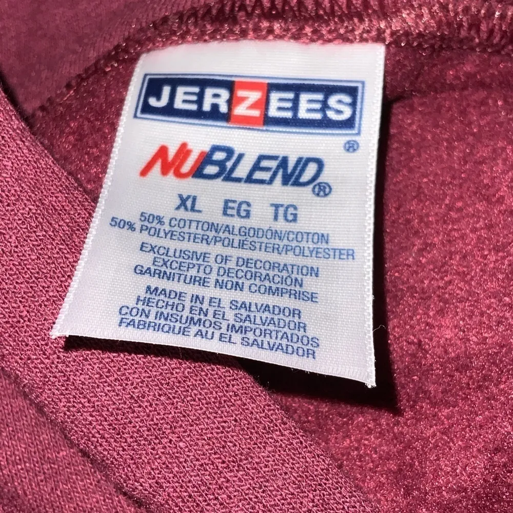 “Hairdresser” Graphic Logo Fleece Maroon Hoodie Kangaroo Pocket Hoodie XL - Image 13