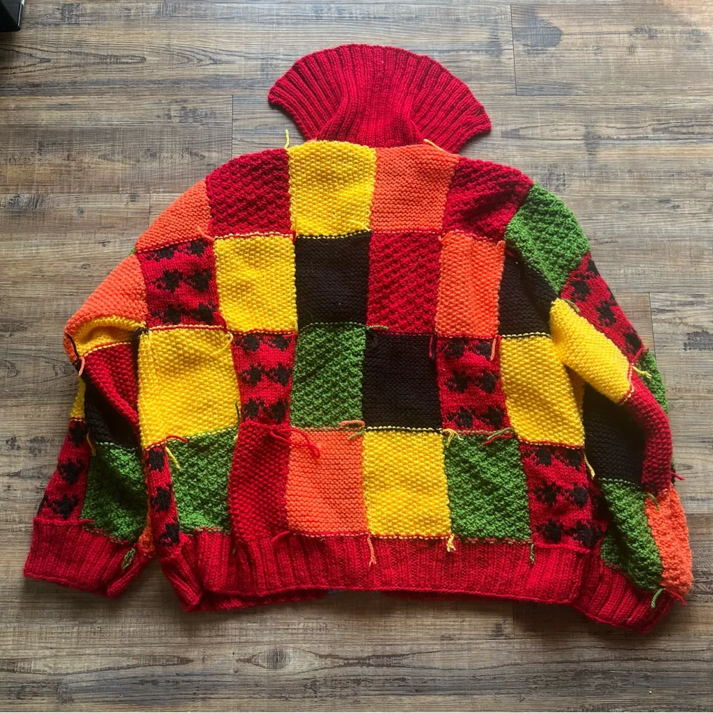 Handmade Harry Styles & JW Anderson Inspired Crochet Cardigan Sweater Size M/L Red Size M - Image 5