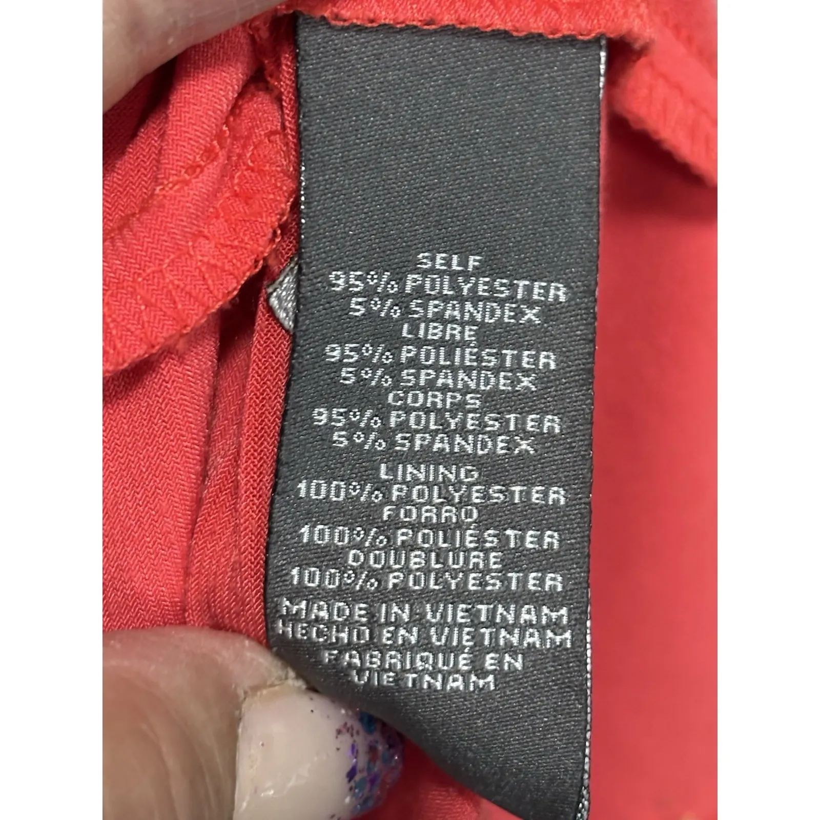 Vince Camuto Coral/Tan Chevron Halter‎ Maxi Dress Size 4 Tie Back Elastic Waist - Image 4