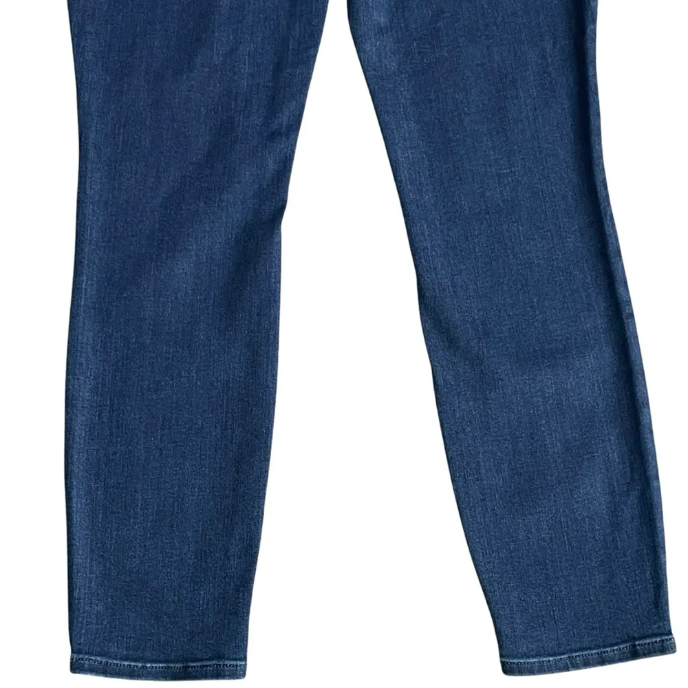 NYDJ Ami Skinny Jeans Women’s Size 12 High Rise Blue Denim Distressed Classic - Image 6