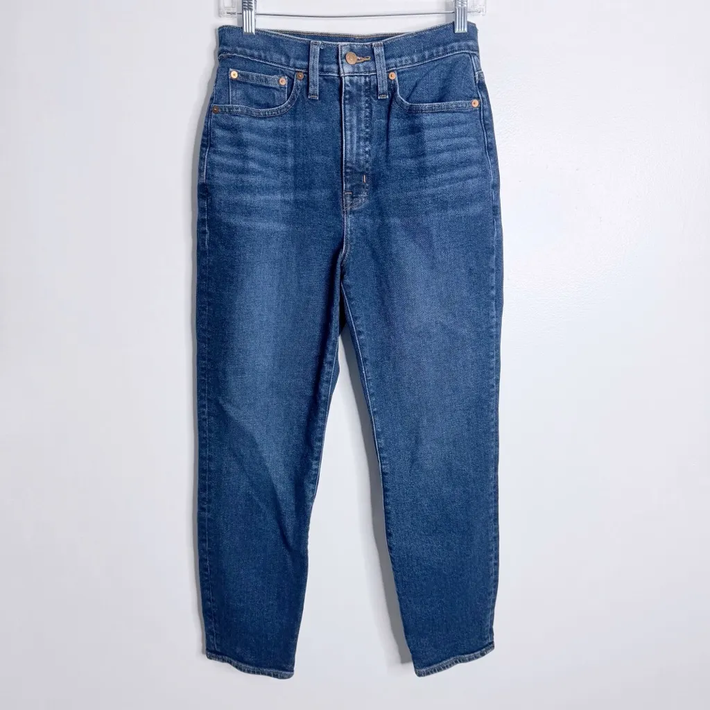 Madewell The Momjean Hoover Wash NG362 Size 27 High Rise Tapered Rigid Stretch - Image 2