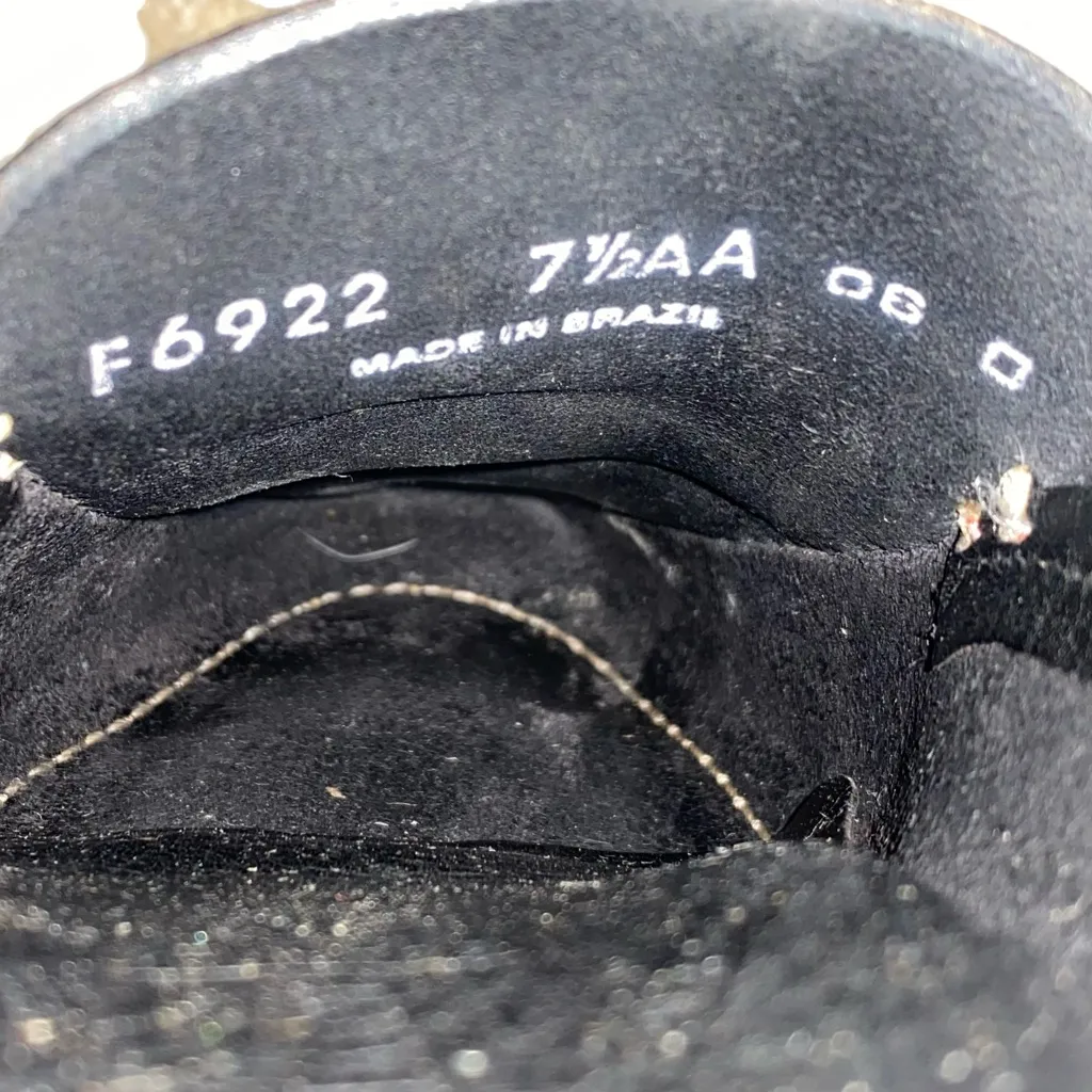 Vintage Cole Hann Black Leather Slip On Penny Loafer Mules - Image 8