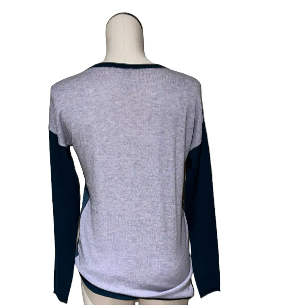 NWT SMARTWOOL Shadow Pine Colorblock Crew Sweater Marino Wool - Image 4