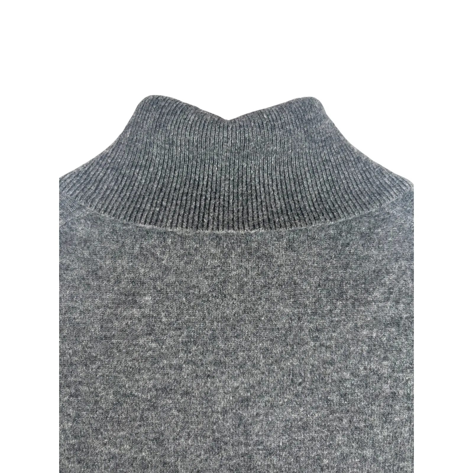 LARK & RO Womens Large Gray 100% Cashmere Turtleneck Sweater Quiet Luxury - Image 3