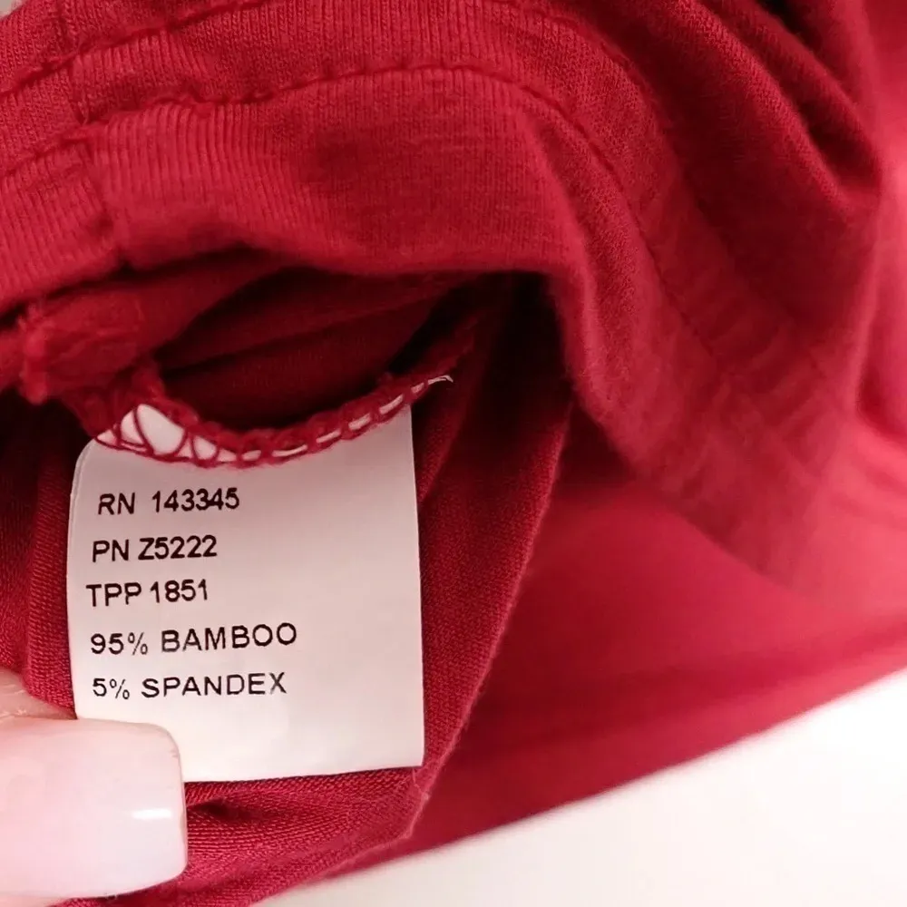 The Impeccable Pig Womens Blouse Burnt Orange Long Sleeve Scoop Neck Stretch S - Image 4