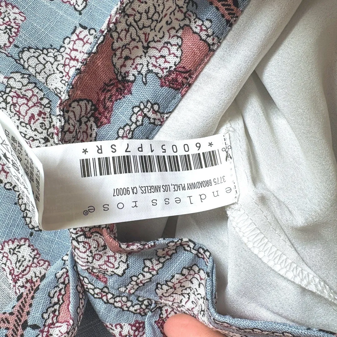 Endless Rose Women's Blue Pink High Waist Pleated Festival Shorts Size Small NWT - Image 5