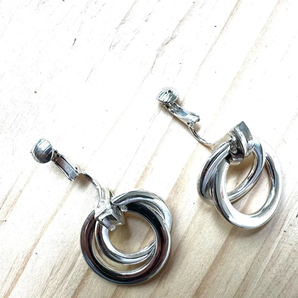 Anne Klein Double Hoop Clip-On Earrings - Image 5