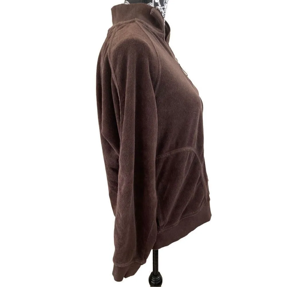 Liz Claiborne Terry Cloth Full Zip Sweatshirt Casual Lounge Everyday - Image 3