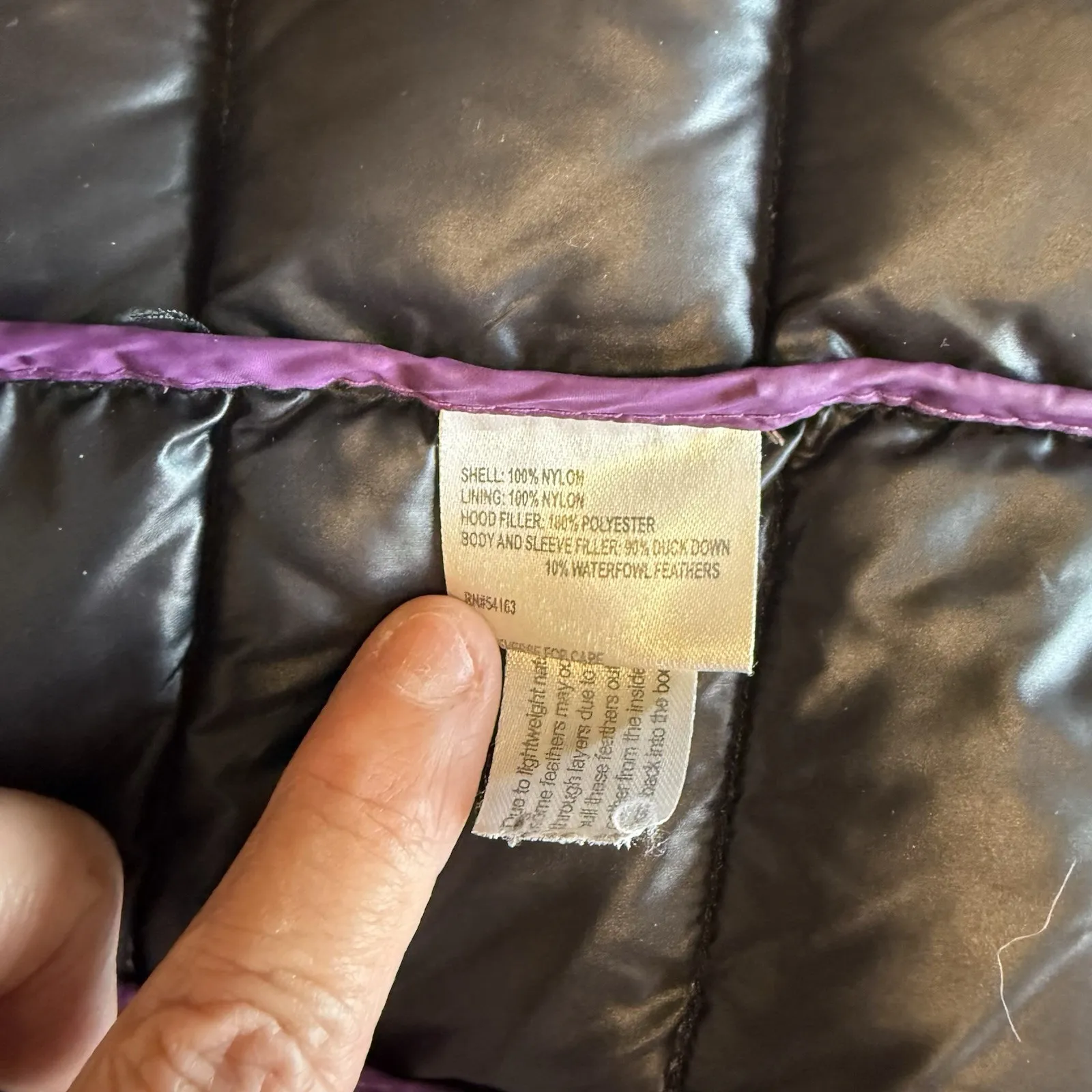 Calvin Klein Packable Down Puffer Jacket Womens Small Black‎ Hooded Quilted Warm - Image 10