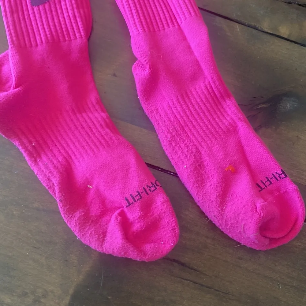 Nike Pink Knee-High socks bright pink soccer socks - Image 4