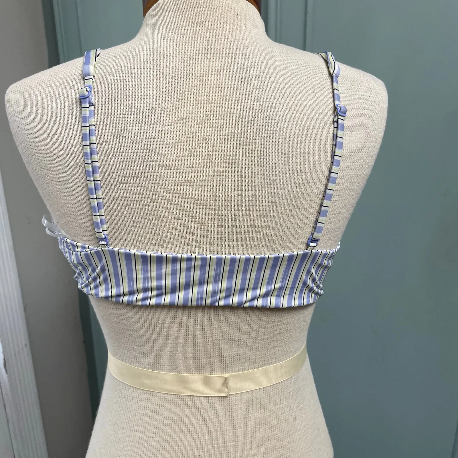 Prana Blue Stripe Vivienne Top Size Large NEW $65.00 Swim Top Bikini - Image 3