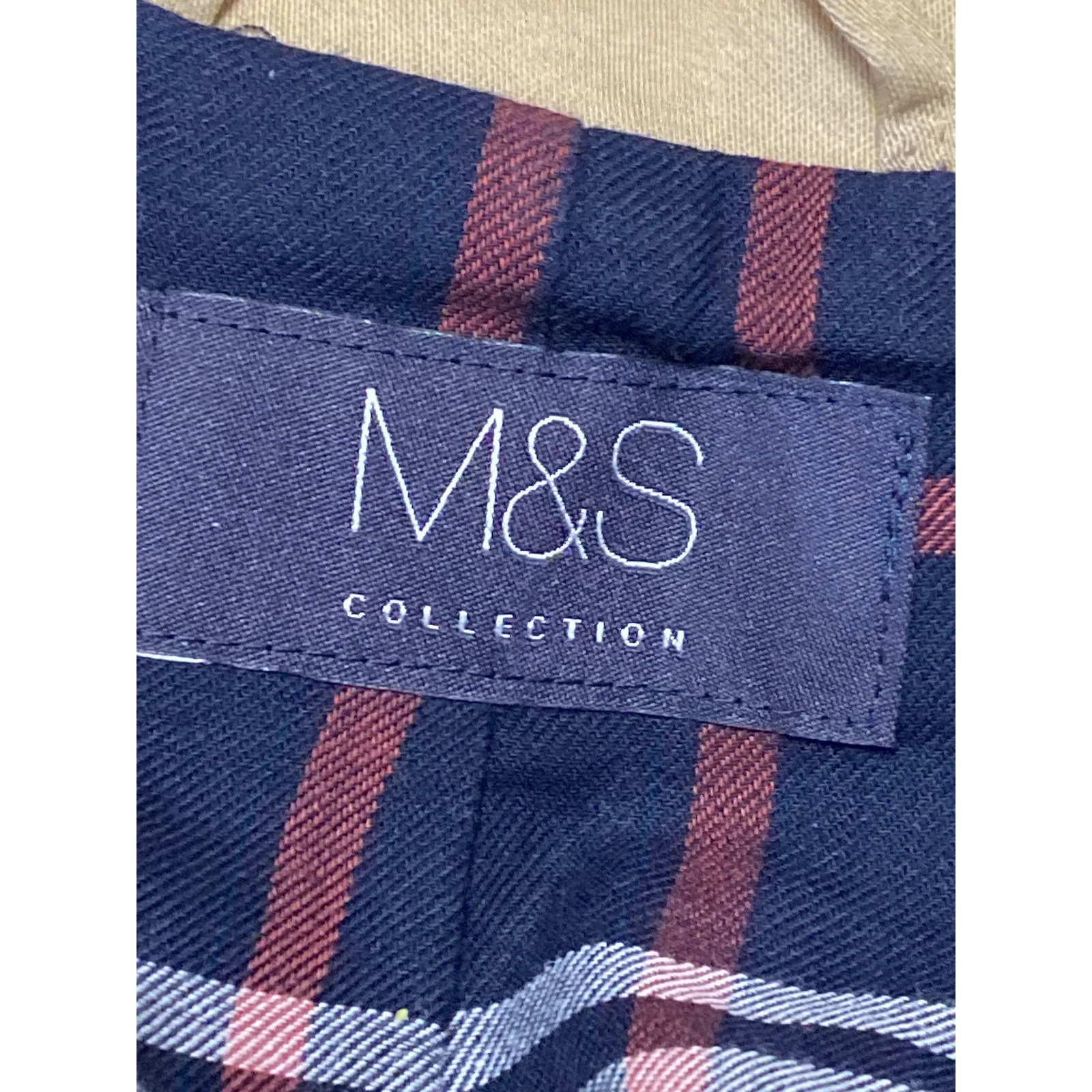 Marks & Spencer Women's Beige Tan Double Breasted Belted Trench Coat Jacket 10 - Image 4