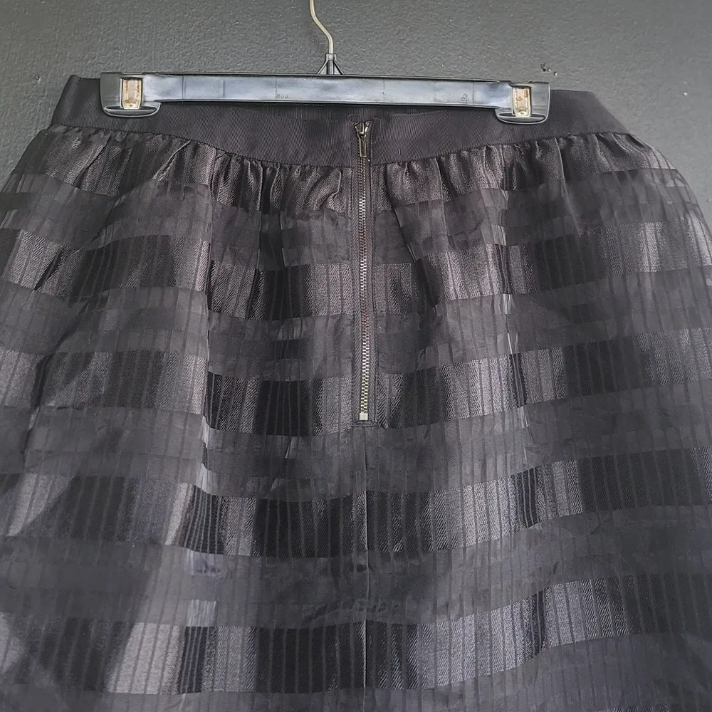 NWT! Ann Taylor Factory Black Print Gathered Tulle Skirt 10 - Image 8