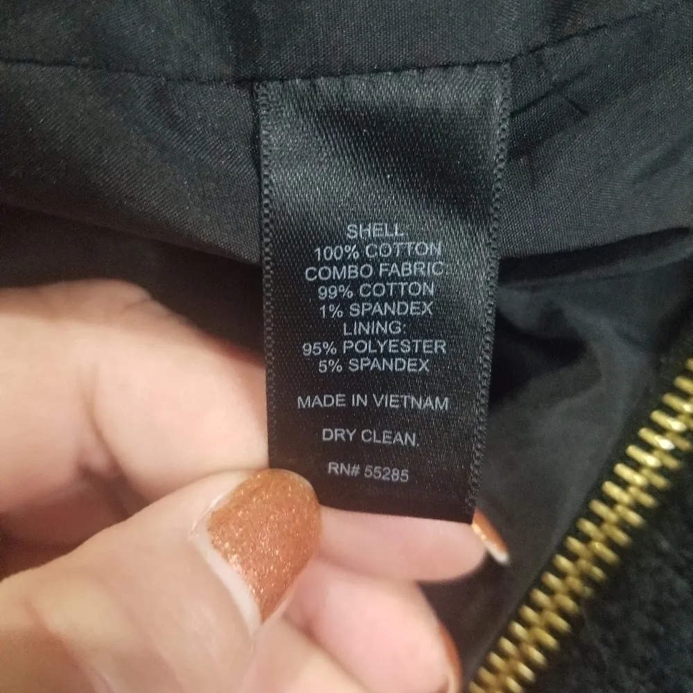 Express Cropped Open front Double Zip Blazer - Image 7