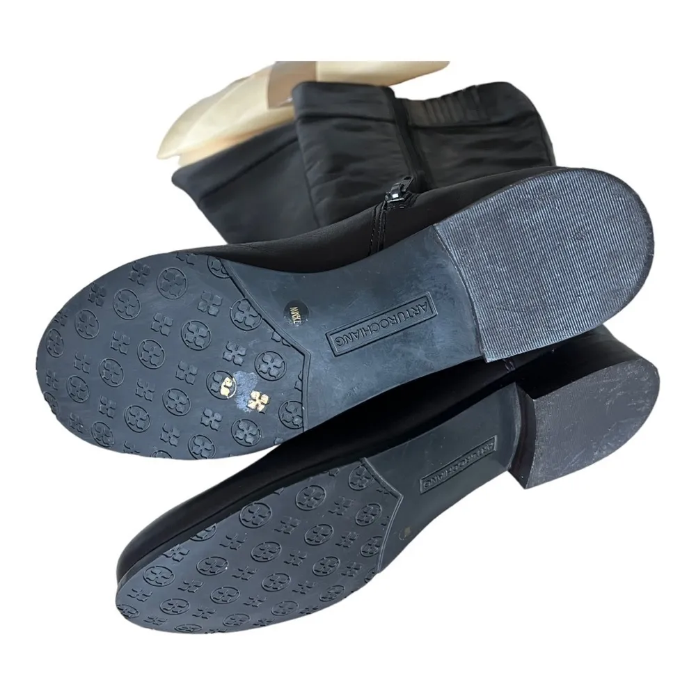 Arturo Chiang Brown Leather Knee High Boots Size 7.5MW - Image 7