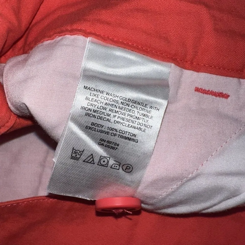 Columbia Womens Chino Shorts Size 6 Coral Casual Walking Hiking Cotton - Image 3