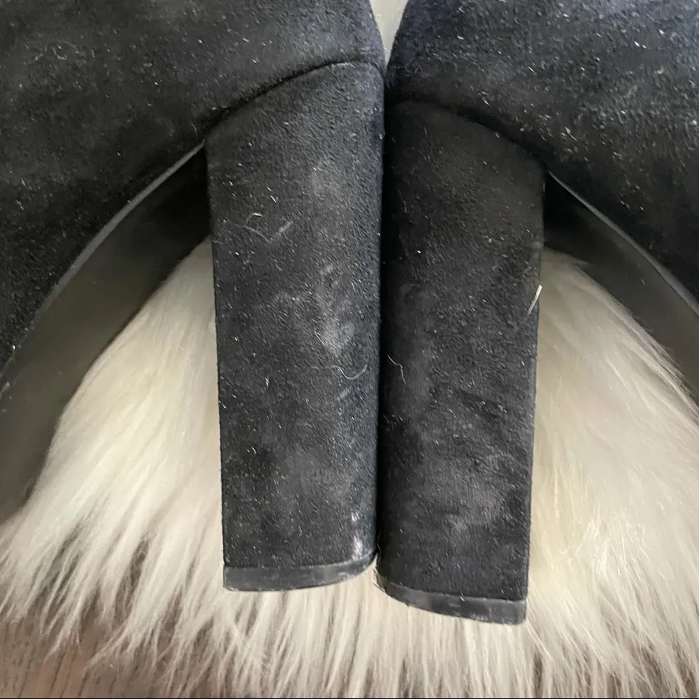 STEVE MADDEN EDITION BLACK SUEDE RED ROSE ANKLE HEEL BOOTIES - Image 66