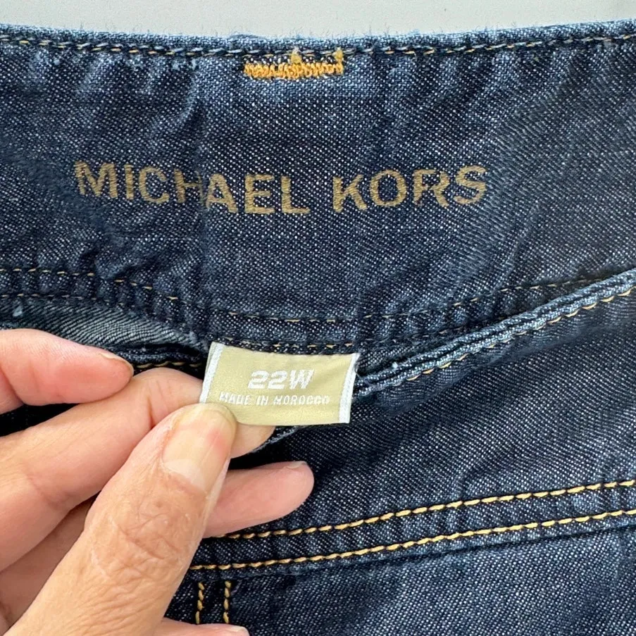 Vintage True Y2K Dark wash denim wide leg jean trouser size 22 classic versatile - Image 7