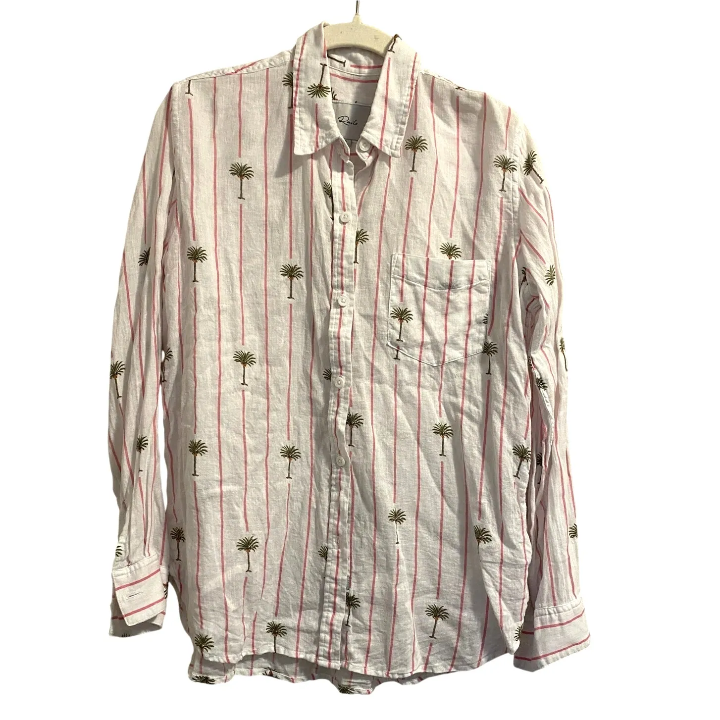 Rails Charli shirt Pink Palm Stripe Women's sz. S - Image 3