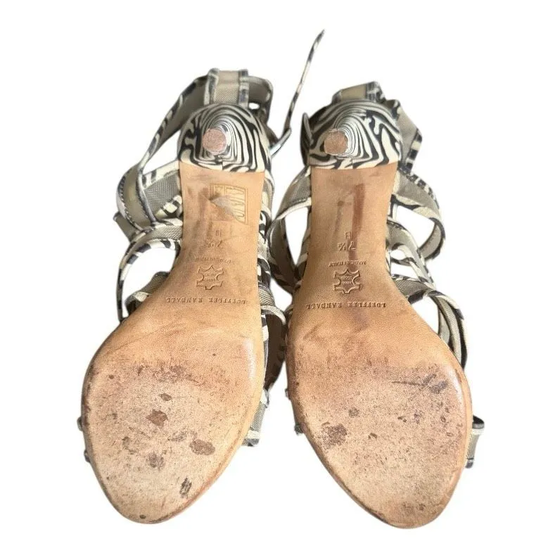 Loeffler Randall Zebra Strappy Heels 7.5 - Image 4