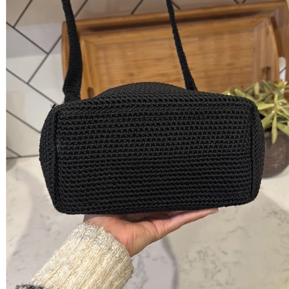 The Sak red black white woven shoulder bag beach summer bohemian earthy artsy - Image 7