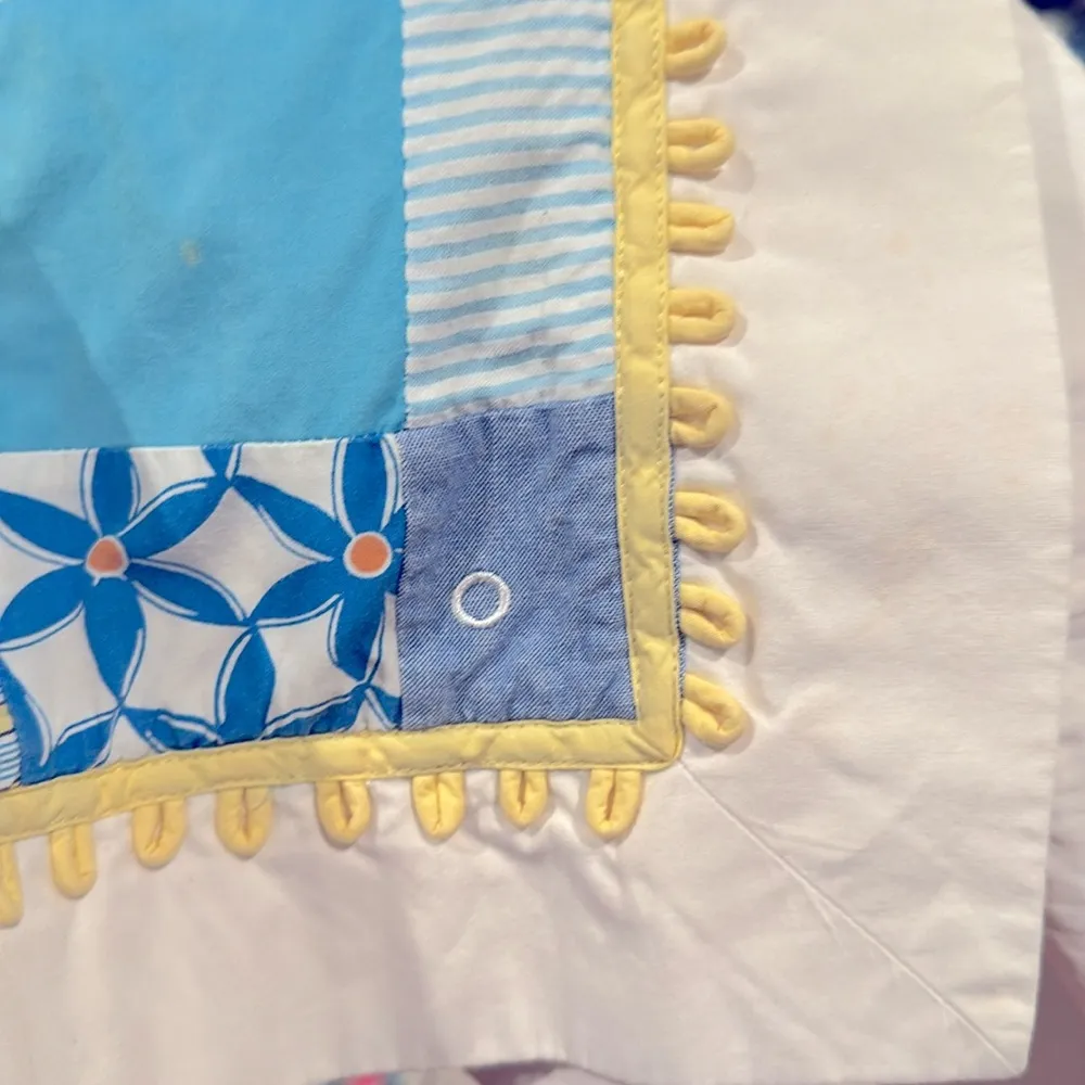 LILLY PULITZER EYELET PATCHWORK BLUE YELLOW WHITE COTTON SKORT 2 - Image 5