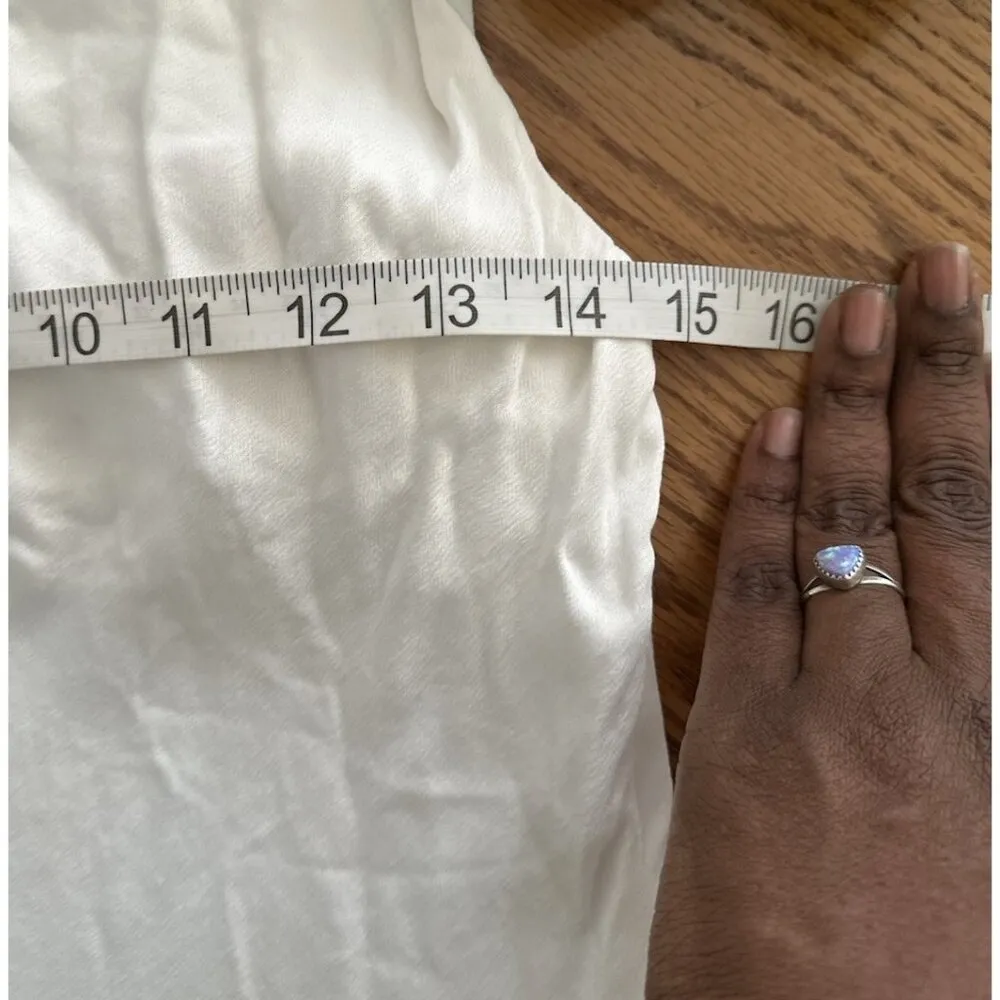 Zara Slip Dress Cowl Neck Women Sz M Stretchy  Adjustable Strap Elegant Prom Y2k - Image 5