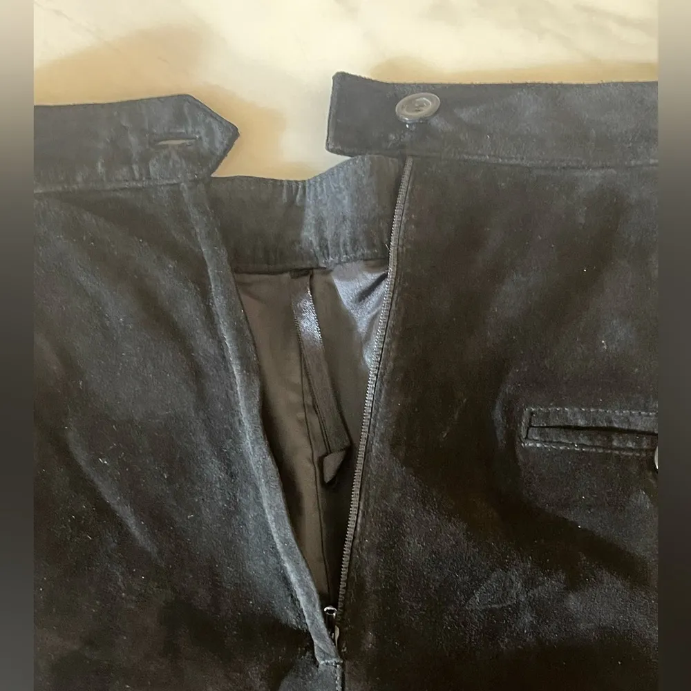 Vintage Toffs Black Suede Pencil Skirt Size Small 100% Pig Suede Lined - Image 6