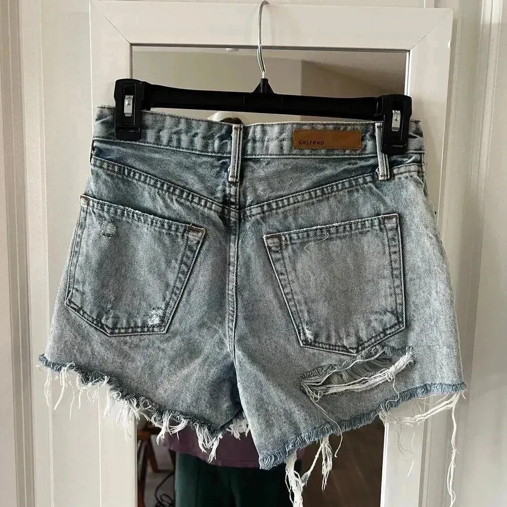 GRLFRND Helena Distressed Denim Shorts
Size: 24 - Image 6