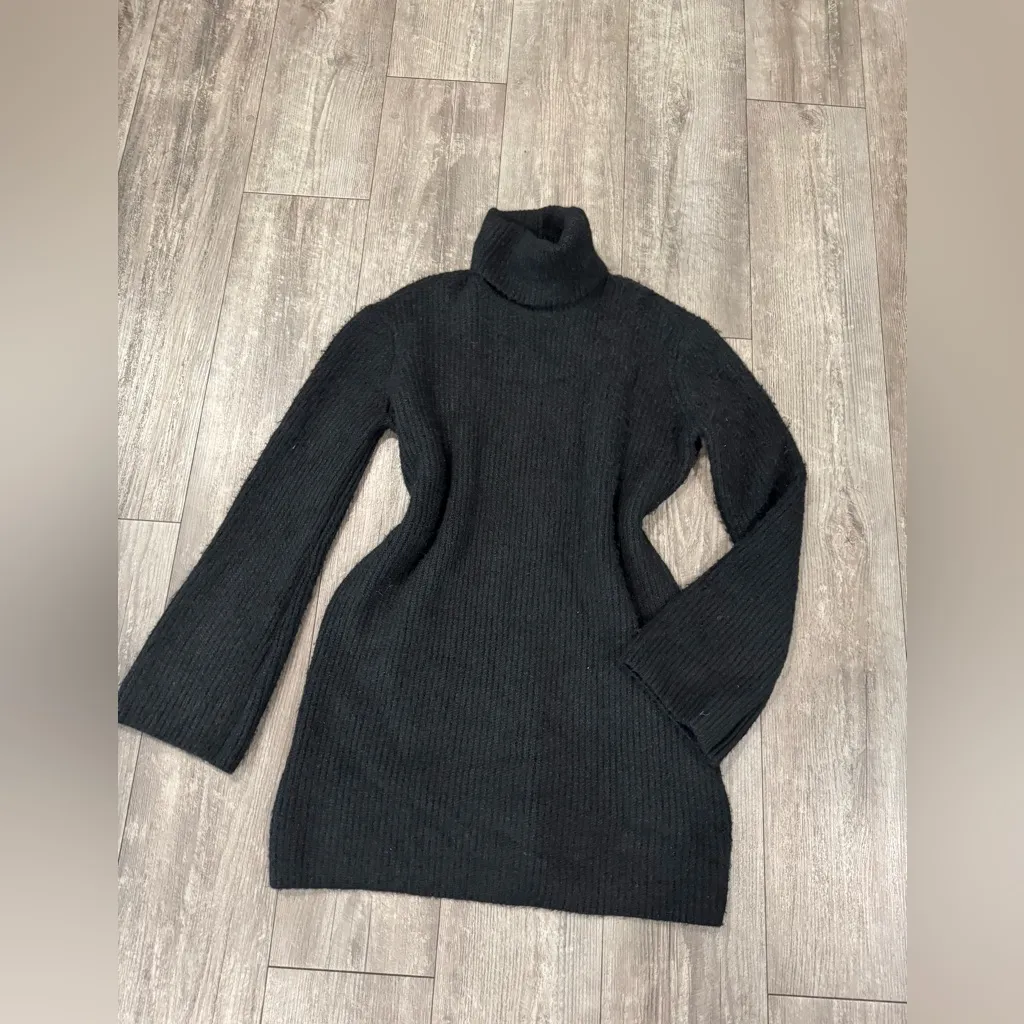 Steve Madden Black Knit Turtleneck Dress - Image 6
