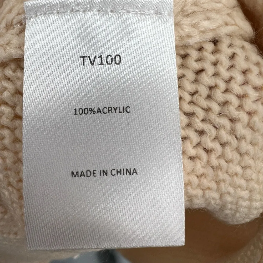 Beachly X Goldfish Kiss Sweater Cream Tropical Vibes Relaxed Oversized XL - Image 4