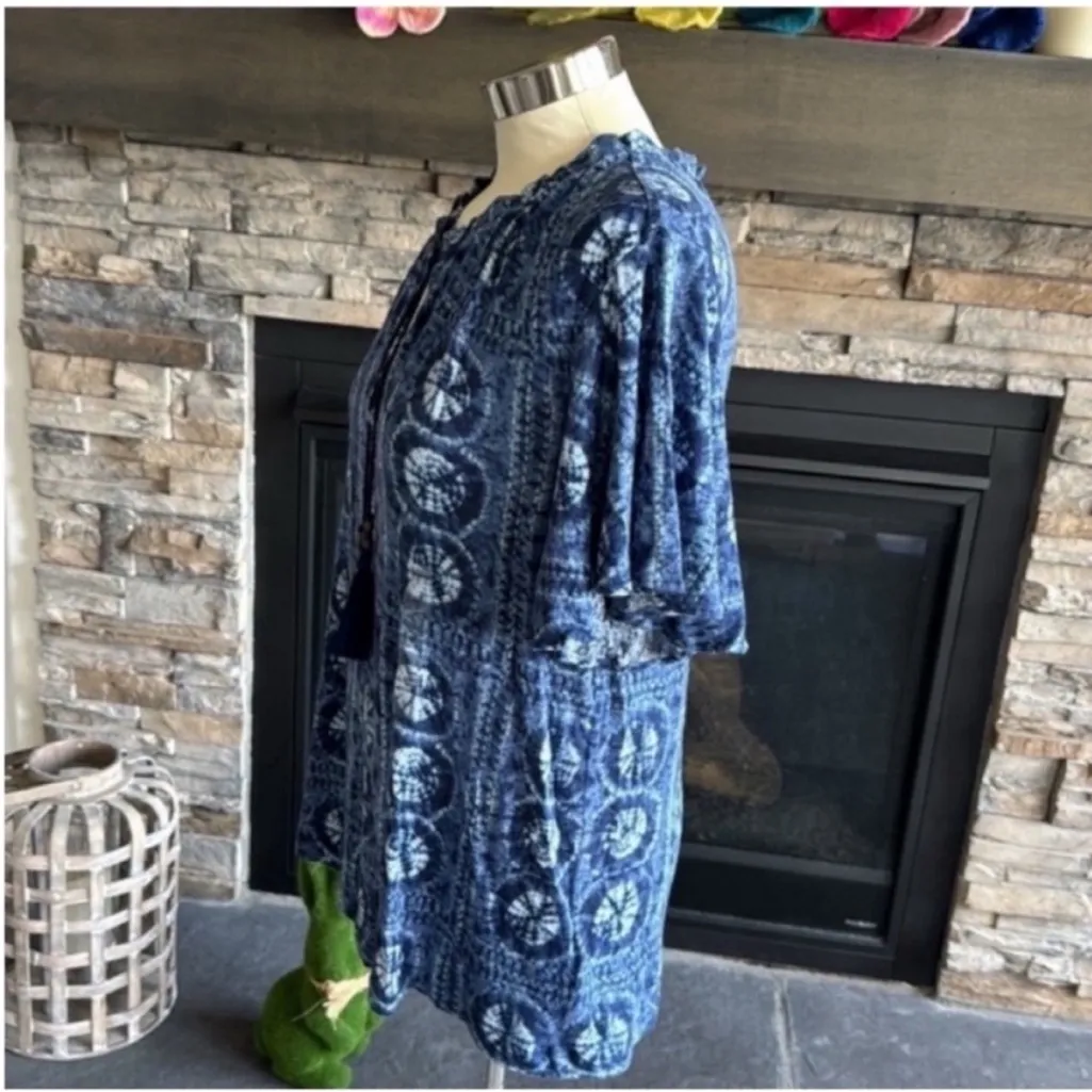 Lauren Ralph Lauren Indigo Geometric Blouse - Image 4