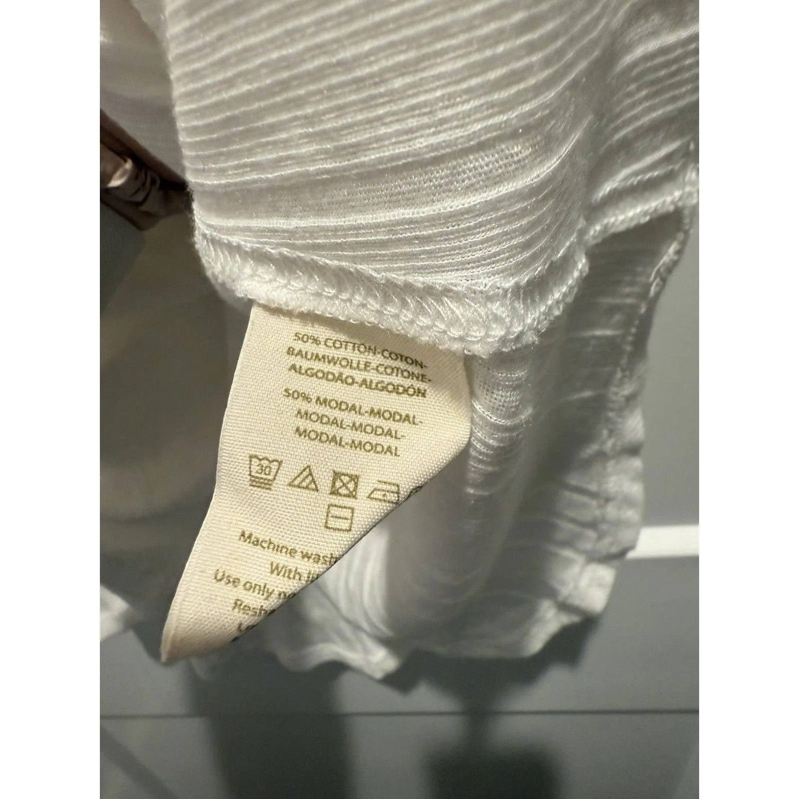 Women’s Free people faye ribbed tank White Basic Blouse size Medium - Image 4