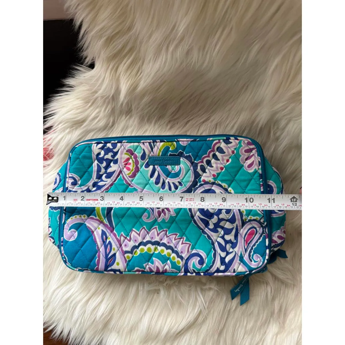 Vera Bradley Quilted Cosmetic Bag in Paisley Print - Image 3